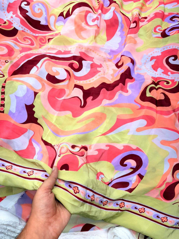 Most Premium BRANDED Pure Natural CREPE PRINTED FABRIC (Big WIDTH!!)