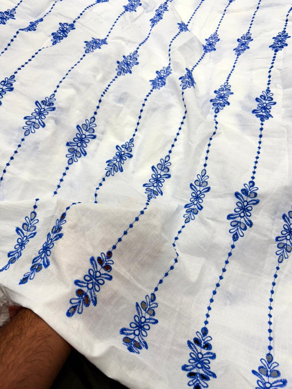 Most Premium Pure Cotton Hakuba Chikankari Fabric (Big WIDTH!!)