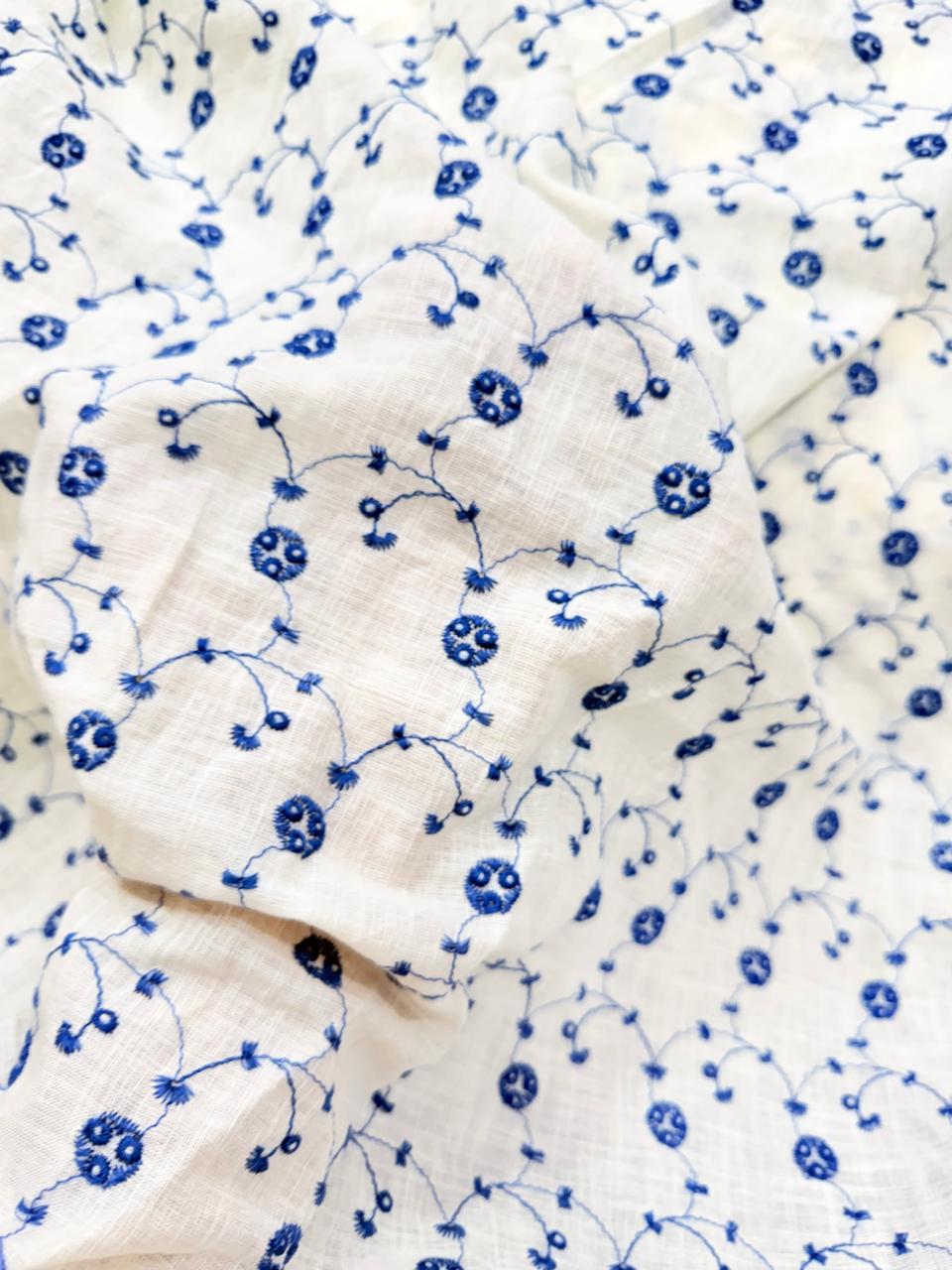 Most Premium Pure Fine Thread Embroidery LINEN Cotton FABRIC (Big WIDTH!!)
