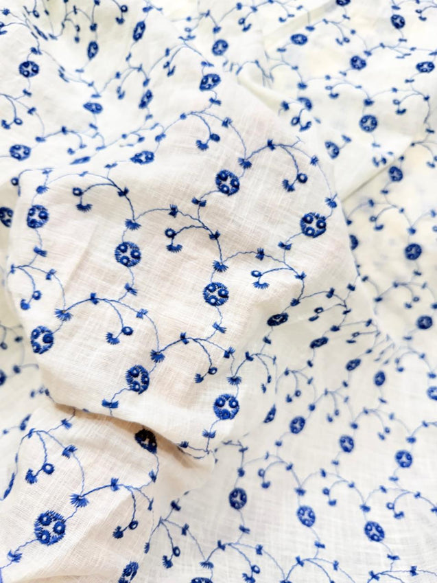 Most Premium Pure Fine Thread Embroidery LINEN Cotton FABRIC (Big WIDTH!!)