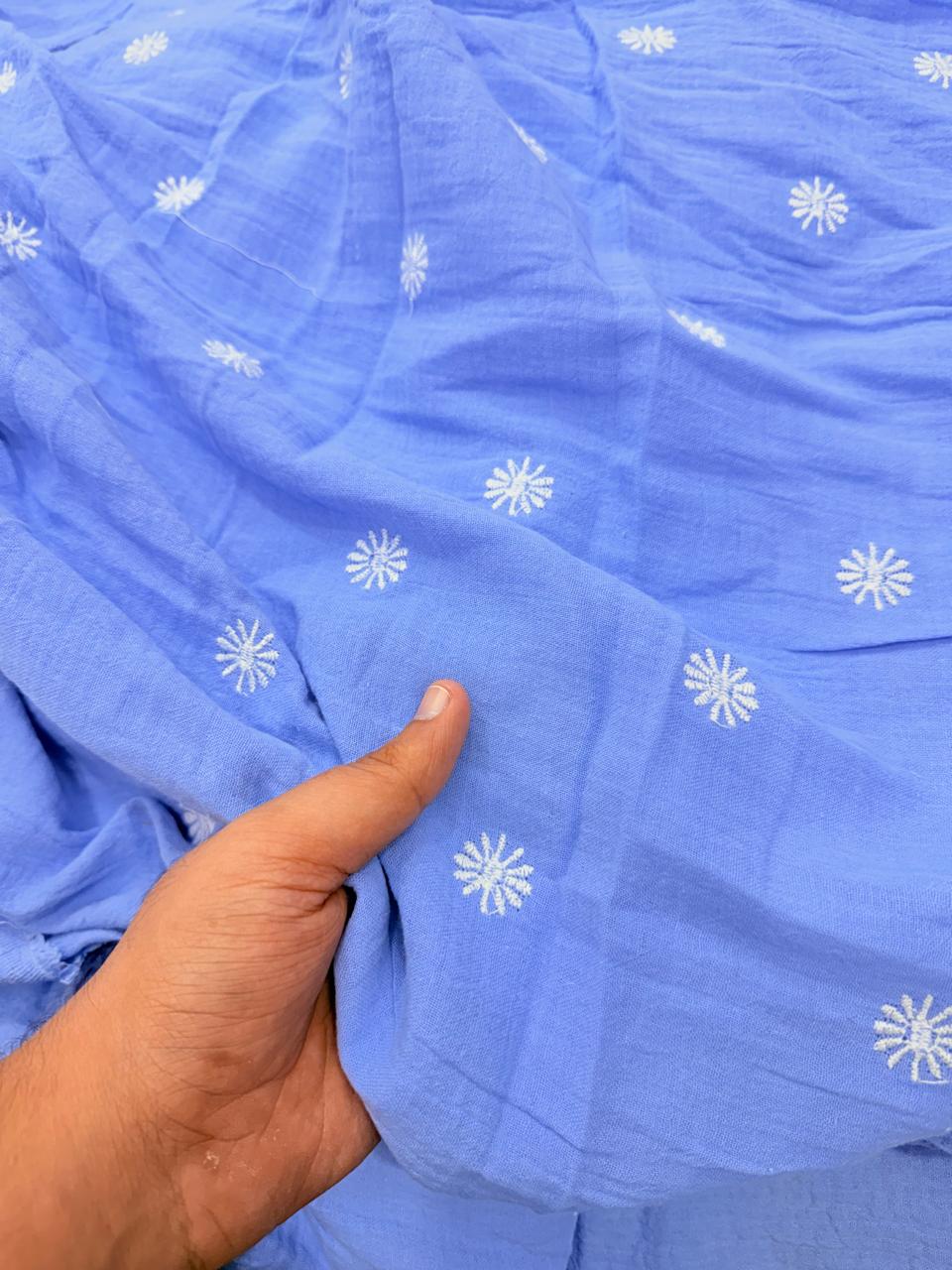 Most Premium Pure Double Cloth Cotton EMBROIDERY FABRIC (Big WIDTH!!)