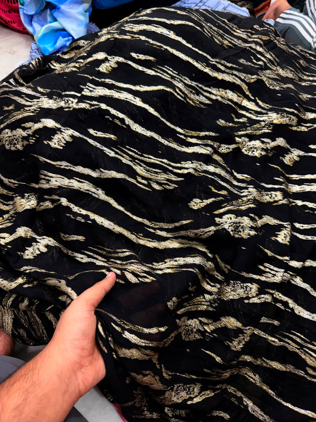 Most Premium Fine Zari Weaving On Pure Georgette FABRIC (Big WIDTH!!)