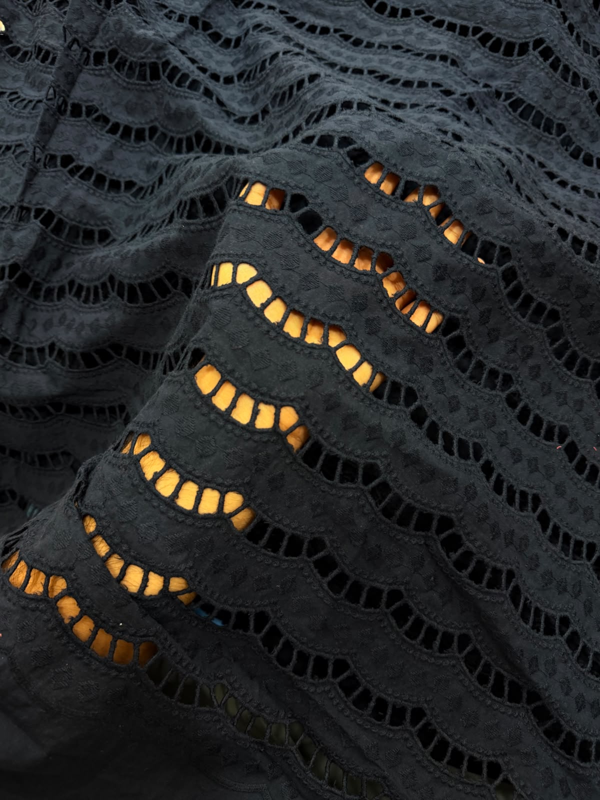 Premium Fine GPO LACEWORK Hakuba Chikan Work On Pure Cotton FABRIC (Big WIDTH!!)