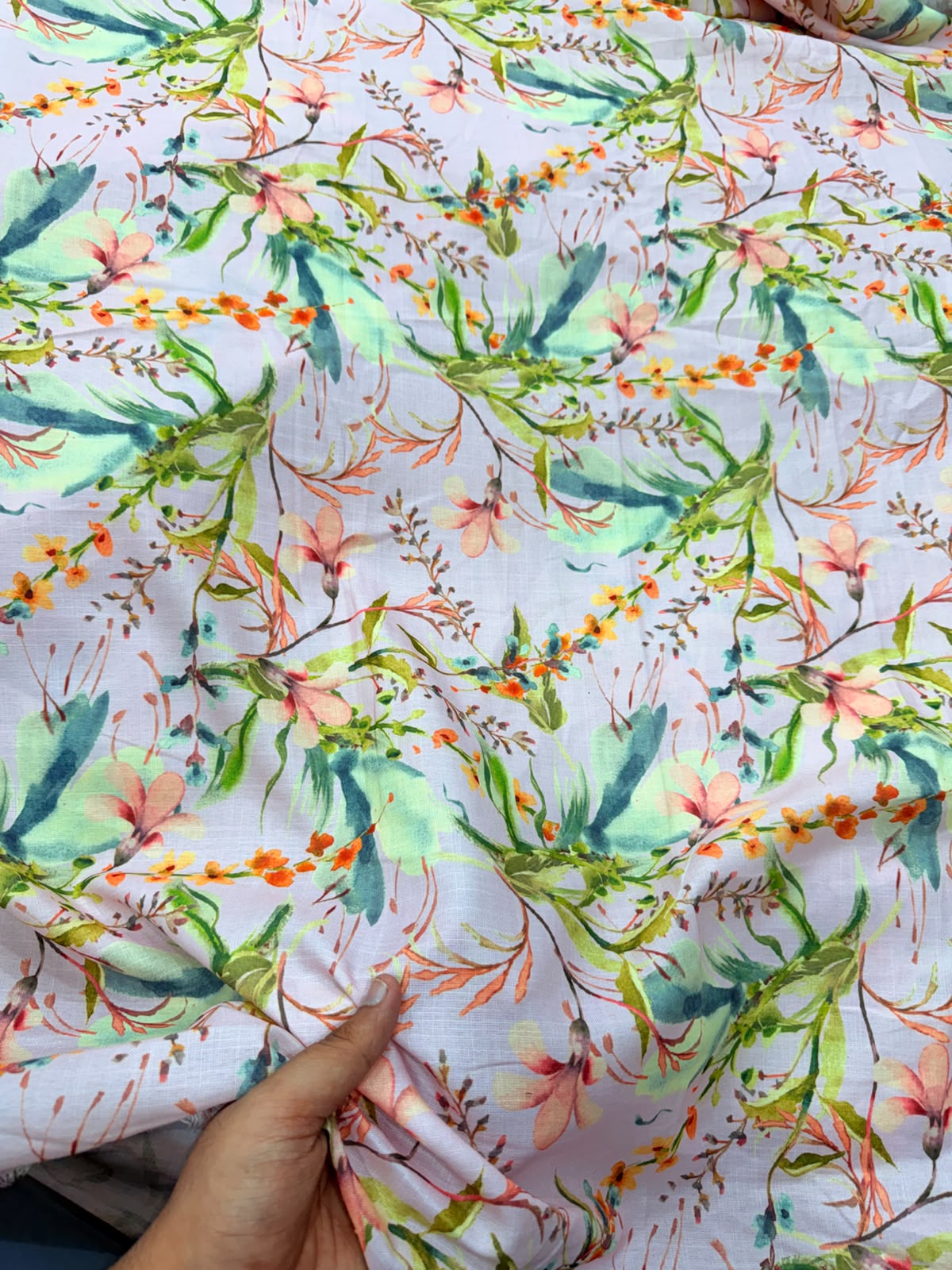 Most Premium BRANDED Pure Cotton Linen PRINTED FABRIC (Big WIDTH!!)