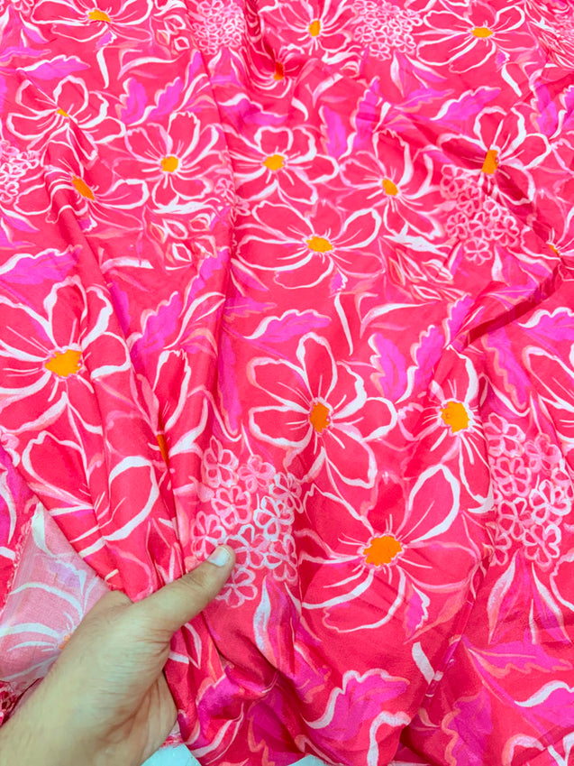 Most Premium BRANDED Pure Muslin Cotton PRINTED FABRIC