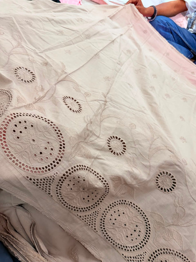 Most Premium Pure Cotton Hakuba Chikankari Fabric