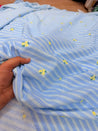 Most Premium Pure Fine Thread Embroidery On Stripes Cotton FABRIC (Big WIDTH!!)