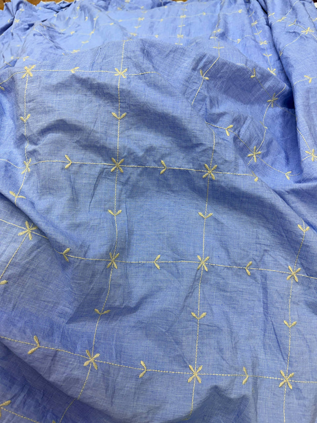 Most Premium Pure Hakuba Chikankari Cotton Fabric (Big WIDTH!!)