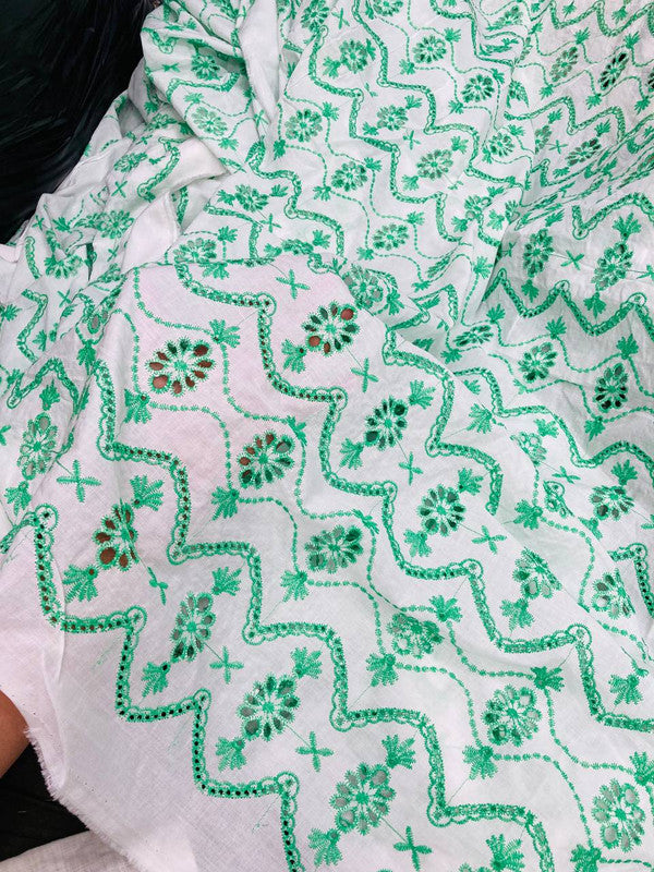 Most Premium Pure Cotton Hakuba Chikankari Fabric (Big WIDTH!!)