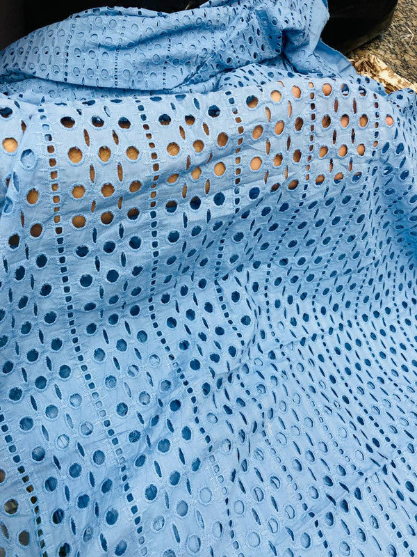 Most Premium Pure Cotton Hakuba Chikankari Fabric (Big WIDTH!!)