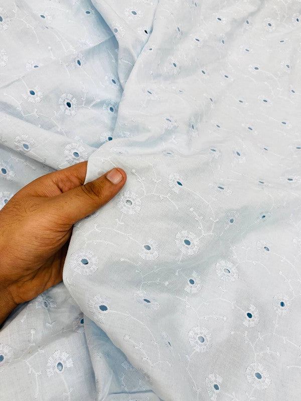 Most Premium Pure Cotton Hakuba Chikankari Fabric (Big WIDTH!!)
