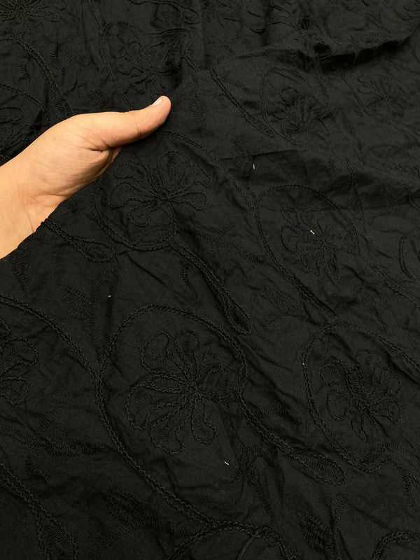 Premium Fine Dori Imported Work With Chikan On Pure Cotton (Big WIDTH!!)