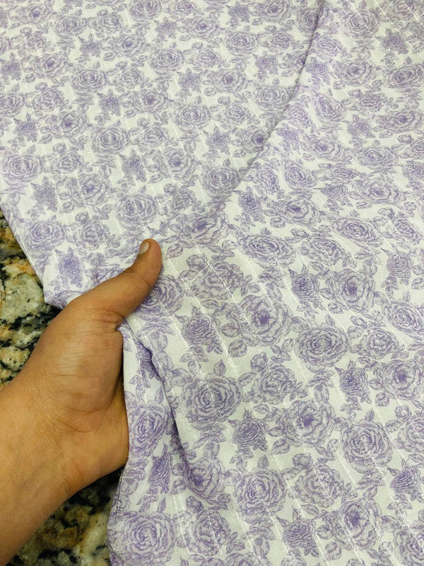 Premium Georgette Printed FABRIC With Fine Work