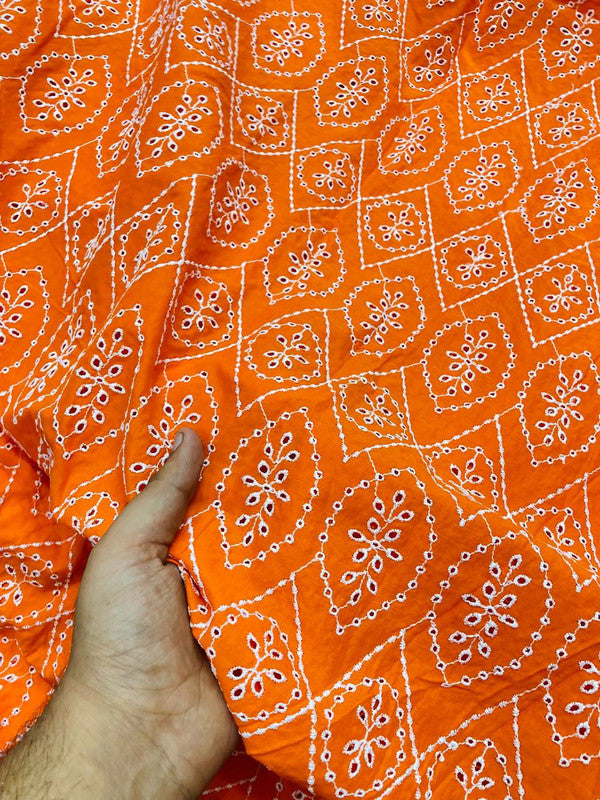 Most Premium Pure Cotton Hakuba Chikankari Fabric (Big WIDTH!!)