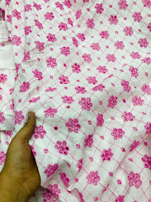 Most Premium Pure Cotton Hakuba Chikankari Fabric (Big WIDTH!!)
