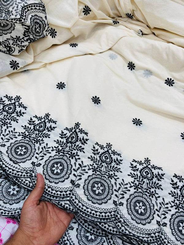 Most Premium Pure Fine Thread Embroidery Cotton FABRIC (Big WIDTH!!)