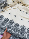 Most Premium Pure Fine Thread Embroidery Cotton FABRIC (Big WIDTH!!)