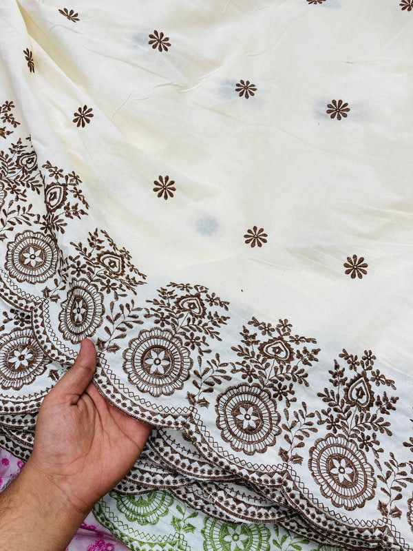 Most Premium Pure Fine Thread Embroidery Cotton FABRIC (Big WIDTH!!)