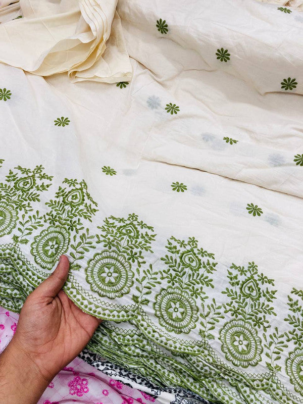 Most Premium Pure Fine Thread Embroidery Cotton FABRIC (Big WIDTH!!)