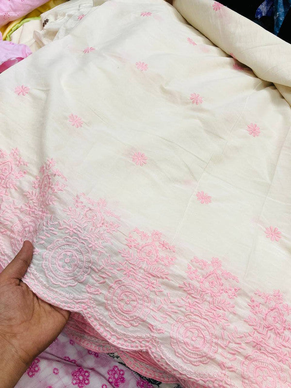 Most Premium Pure Fine Thread Embroidery Cotton FABRIC (Big WIDTH!!)
