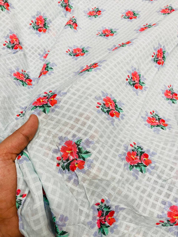 Most Premium LInen Dobby PRINTED Cotton FABRIC (Big WIDTH!!)