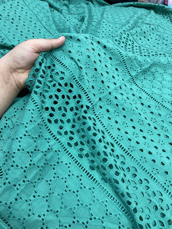 Most Premium Pure Hakuba Chikankari Embroidery On Pure Cotton FABRIC (Big WIDTH!!)