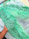 Most Premium Pure Organza Fine Border Embroidery Fabric (Big WIDTH!!)