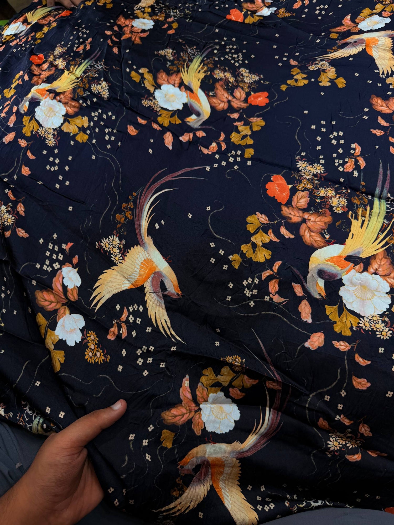 Premium Fine Satin Viscose PRINTED FABRIC (Big WIDTH!!)