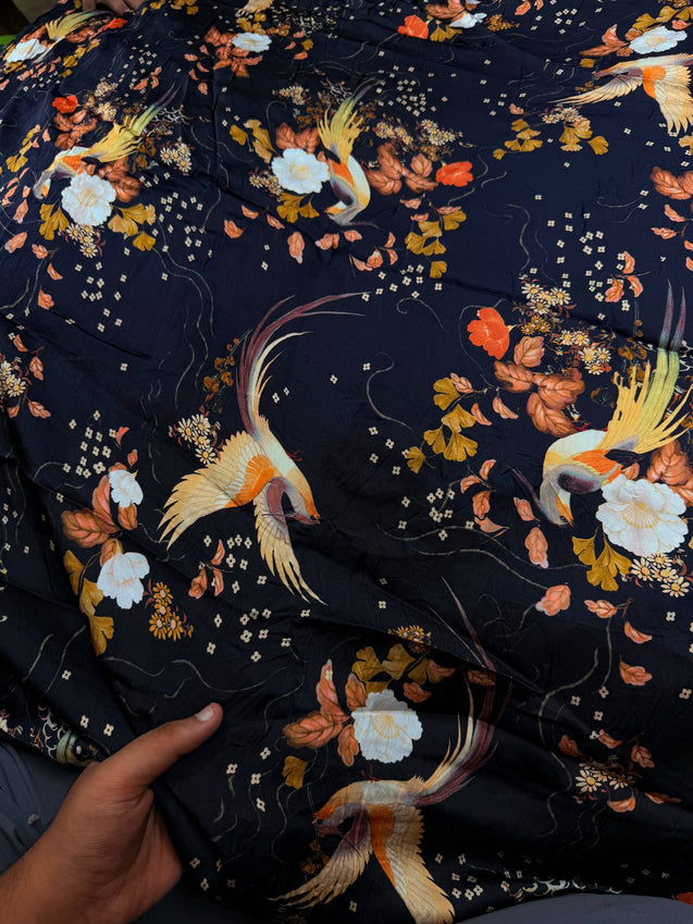 Premium Fine Satin Viscose PRINTED FABRIC (Big WIDTH!!)