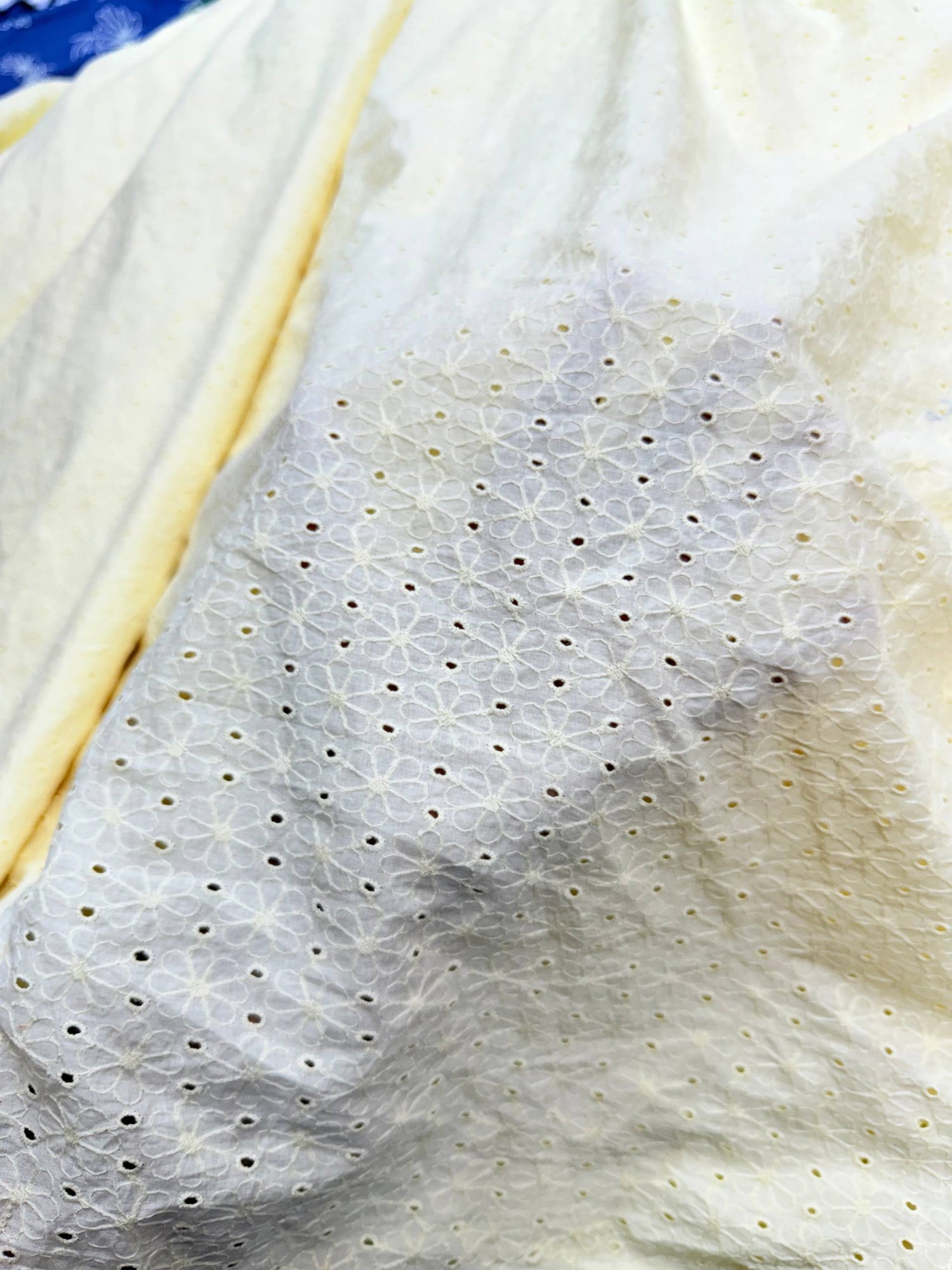 Most Premium Pure Hakuba Chikankari Cotton Fabric (Big WIDTH!!)