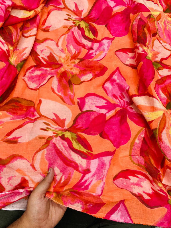 Most Premium Pure Mul Cotton Printed FABRIC (Big WIDTH!!)