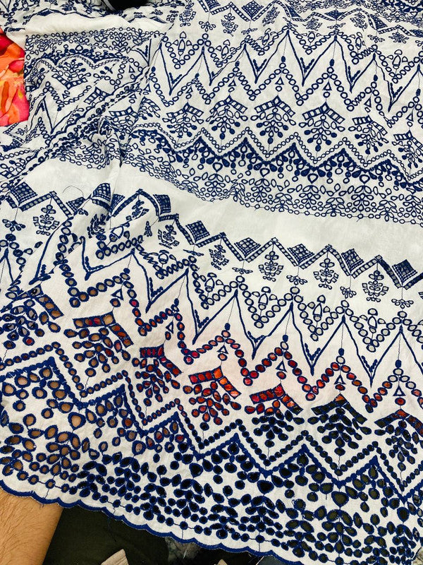 Most Premium Pure Cotton Hakuba Chikankari Fabric (Big WIDTH!!)
