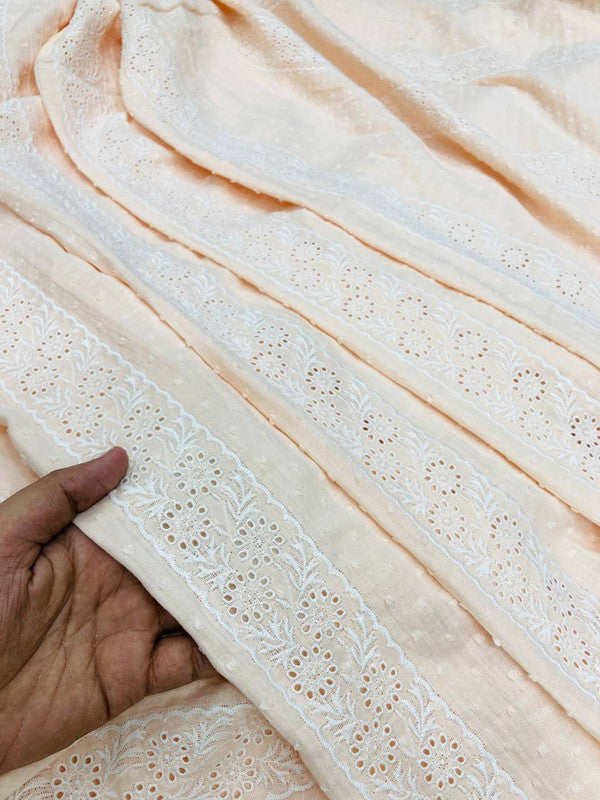 Most Premium Pure Cotton Hakuba Chikankari Fabric (Big WIDTH!!)