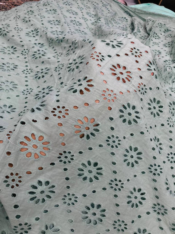 Most Premium Pure Cotton Hakuba Chikankari Fabric (Big WIDTH!!)