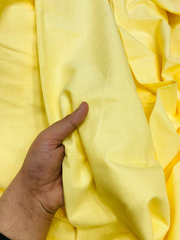Most Premium Branded Export LINEN FABRICS (Big WIDTH!!) - LIGHT YELLOW