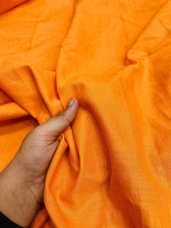 Most Premium Branded Export LINEN FABRICS (Big WIDTH!!) - ORANGE