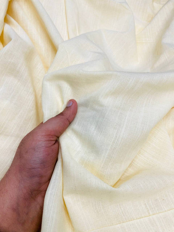 Most Premium Branded Export LINEN FABRICS (Big WIDTH!!) - Lemon Yellow
