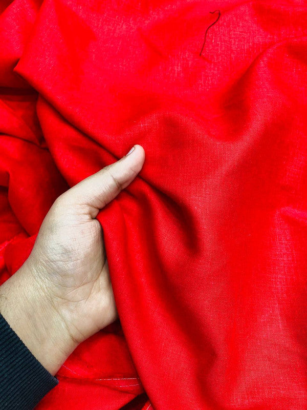 Most Premium Branded Export LINEN FABRICS (Big WIDTH!!) - RED