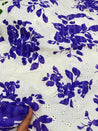 Most Premium Pure Cotton Hakuba Chikankari Printed Fabric (Big WIDTH!!)