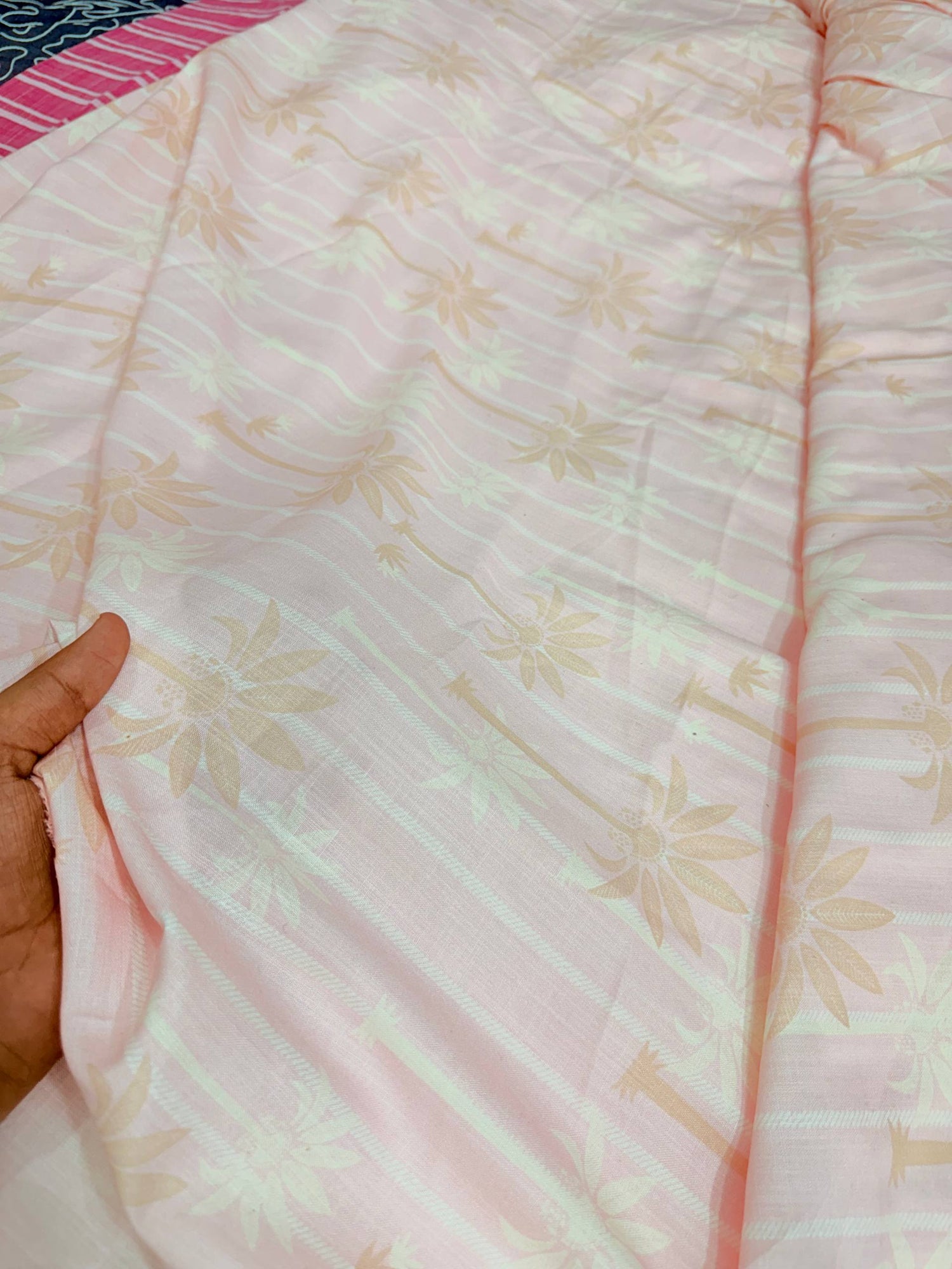 Most Premium Pure Linen Cotton Printed Fabric (Big WIDTH!!)