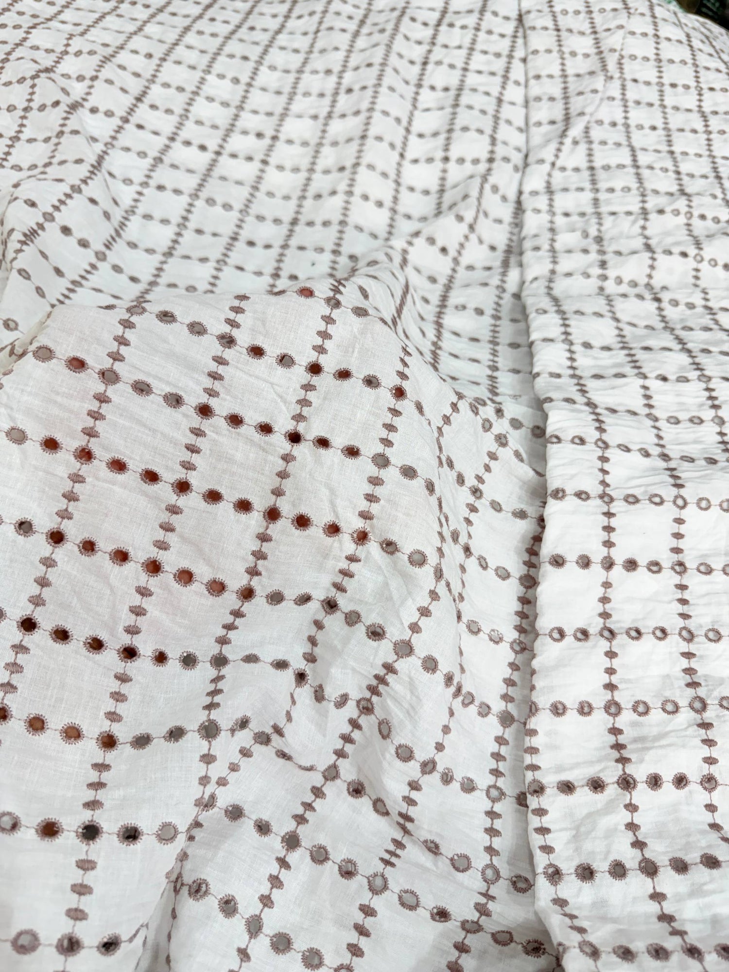 Most Premium Pure Hakuba Chikankari Cotton Fabric (Big WIDTH!!)