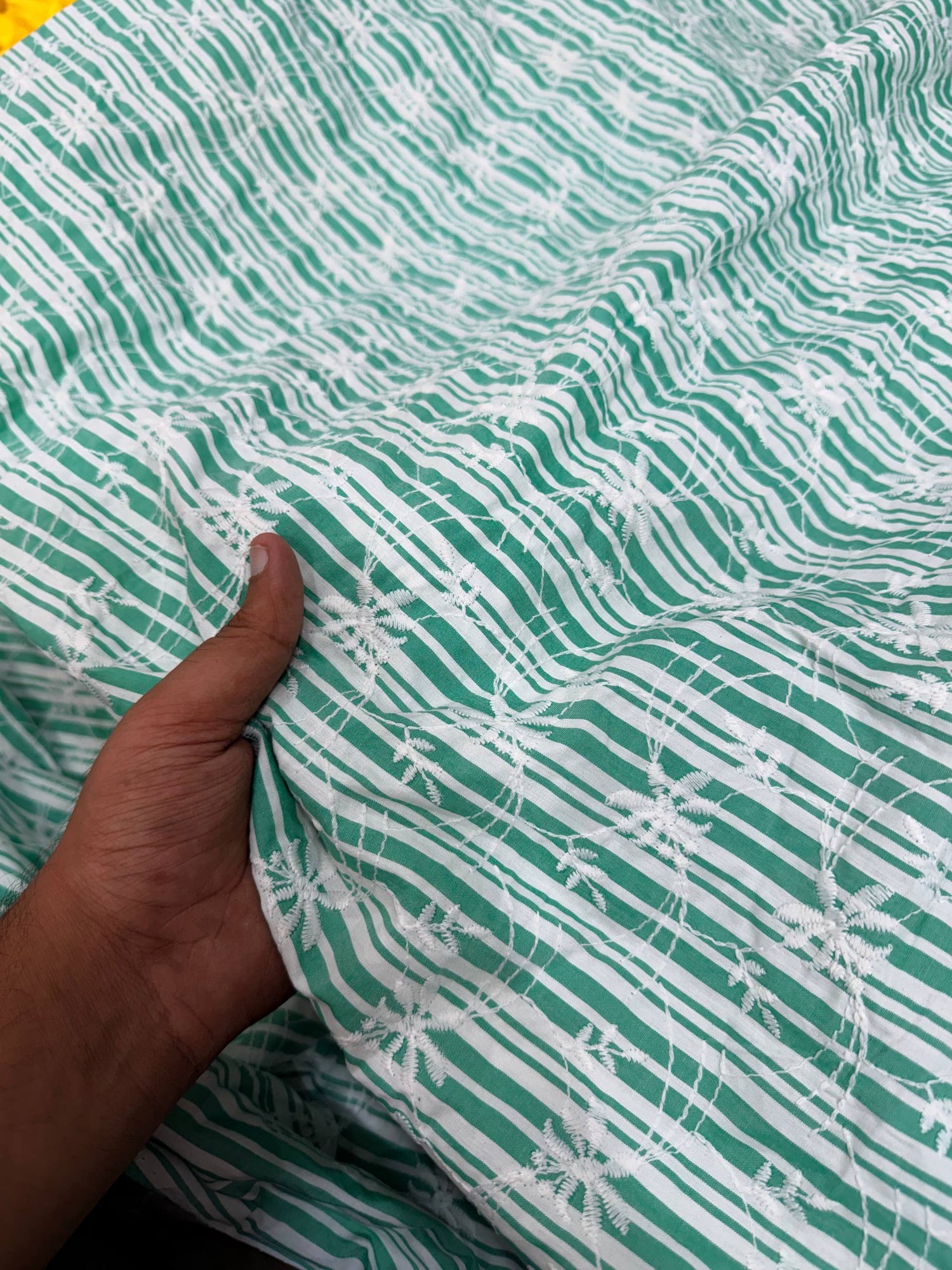 Most Premium Pure Hakuba Chikankari Cotton Fabric (Big WIDTH!!)
