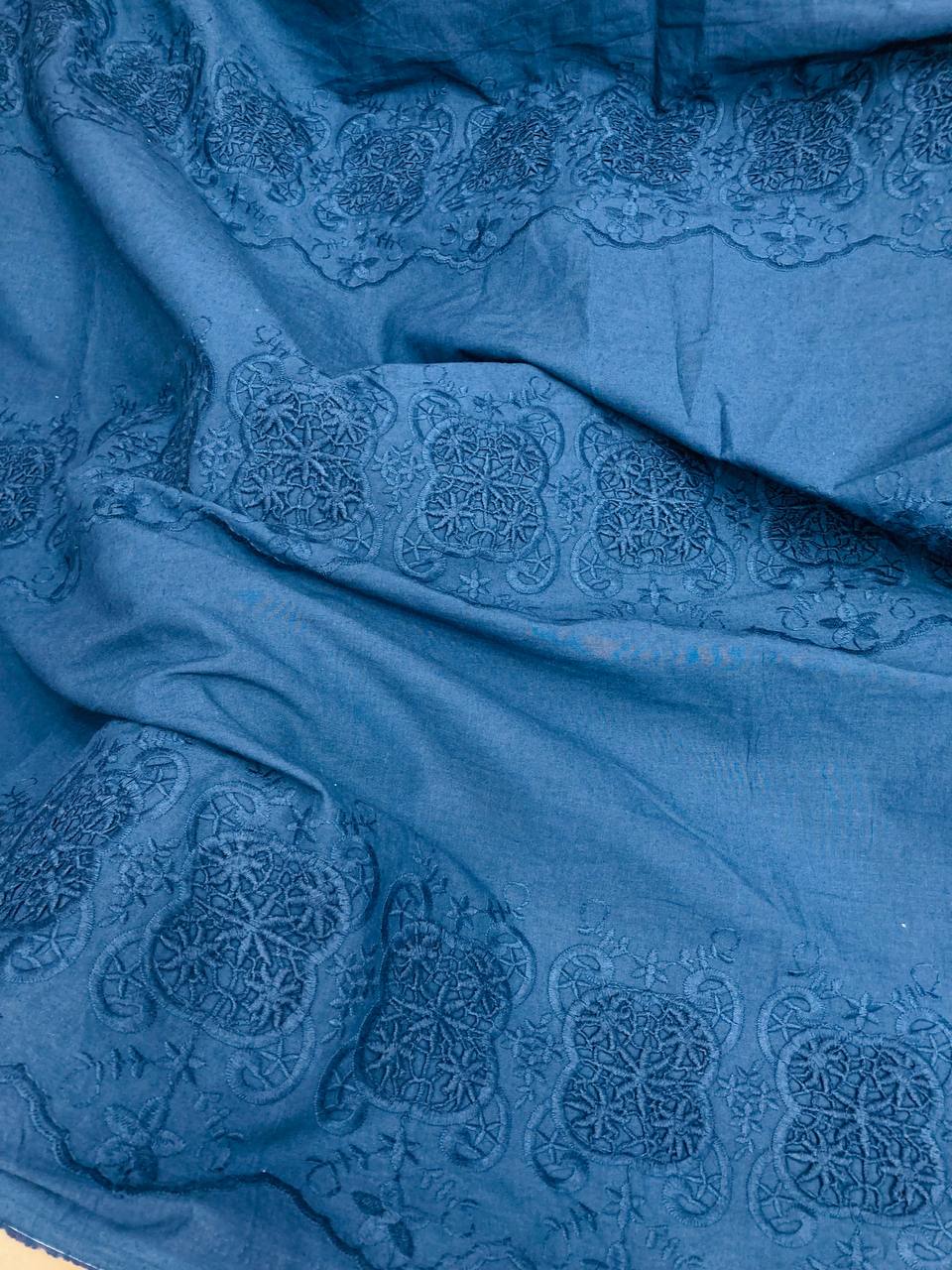 Most Premium Pure Cotton Hakuba Chikankari Fabric (Big WIDTH!!)