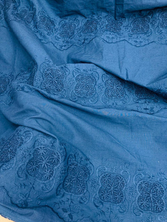 Most Premium Pure Cotton Hakuba Chikankari Fabric (Big WIDTH!!)