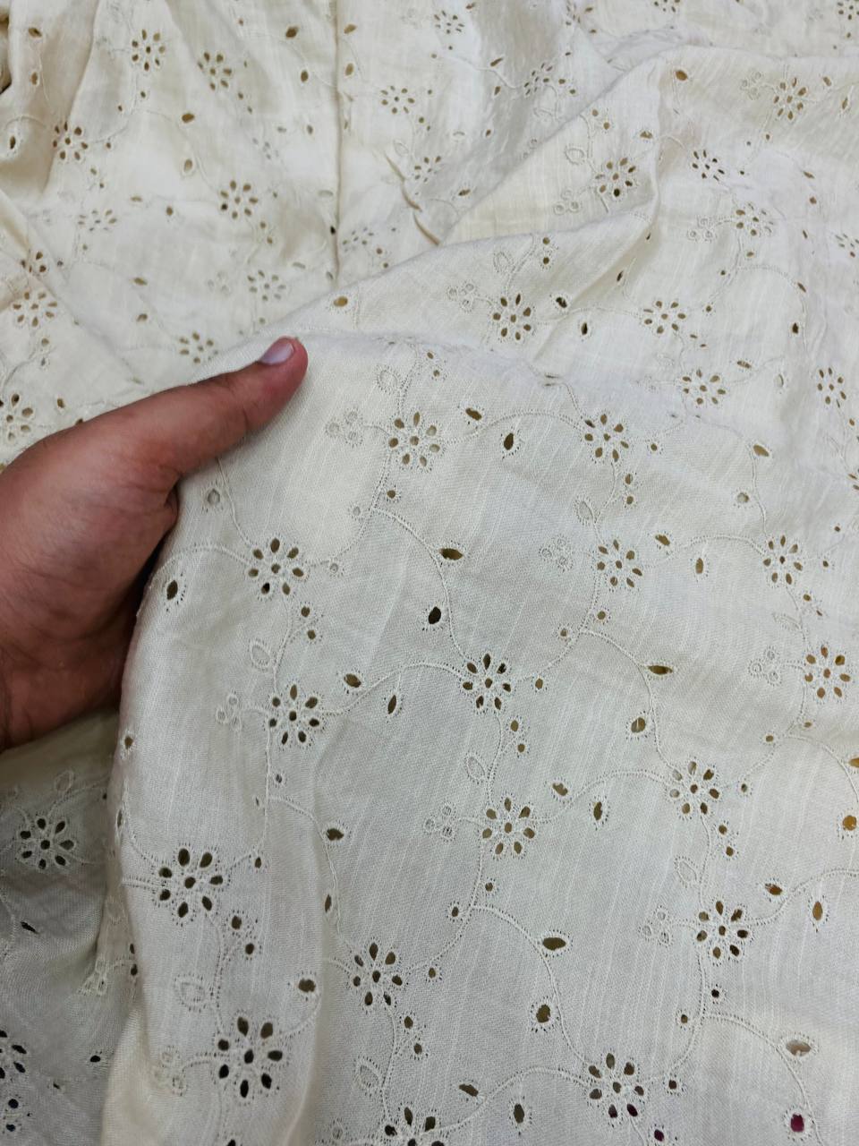 Most Premium Pure Cotton Hakuba Chikankari Fabric (Big WIDTH!!)