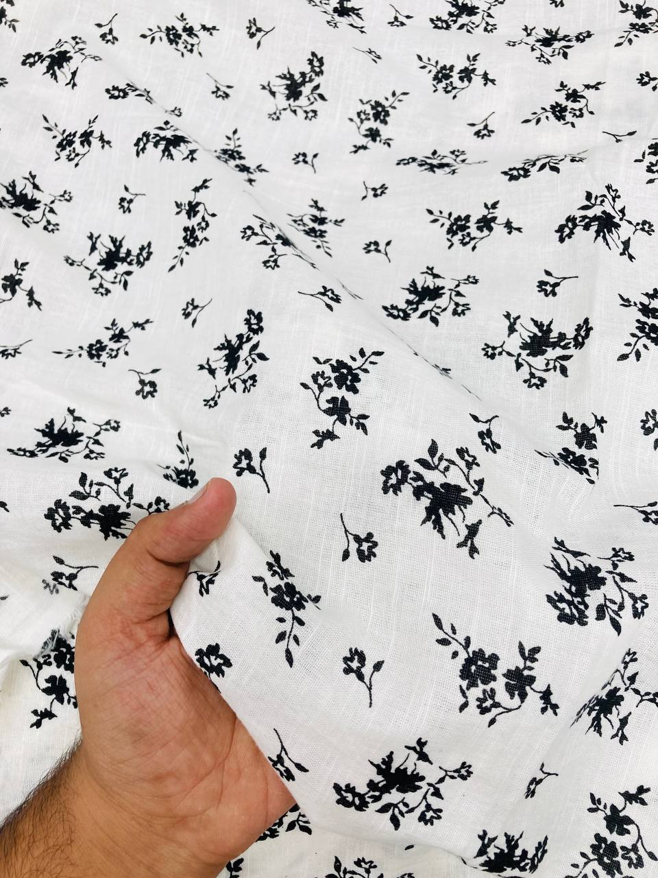 Most Premium BRANDED Pure LINEN Cotton PRINTED FABRIC (Big WIDTH!!)