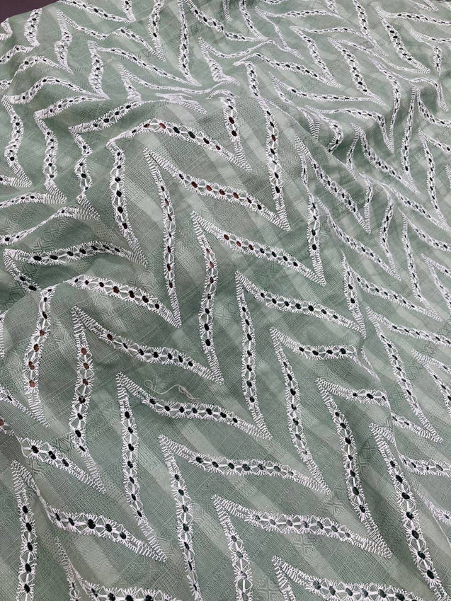 Most Premium Pure Cotton Hakuba Chikankari Fabric (Big WIDTH!!)