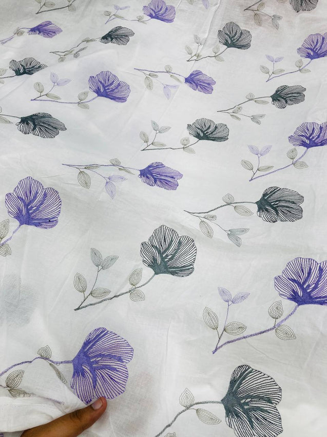 Most Premium Pure Fine Thread Embroidery Cotton FABRIC (Big WIDTH!!)