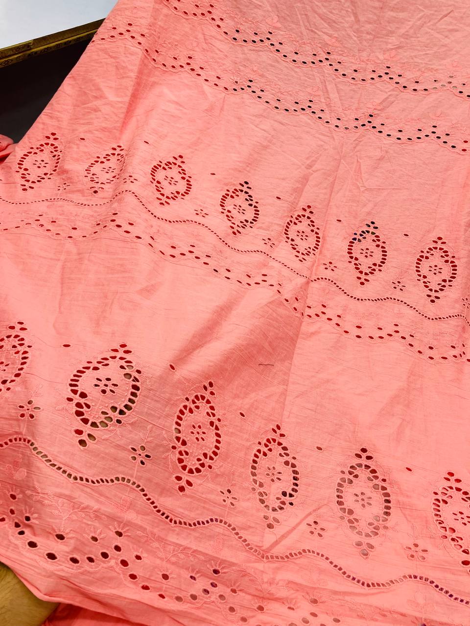 Most Premium Pure Cotton Hakuba Chikankari Fabric (Big WIDTH!!)