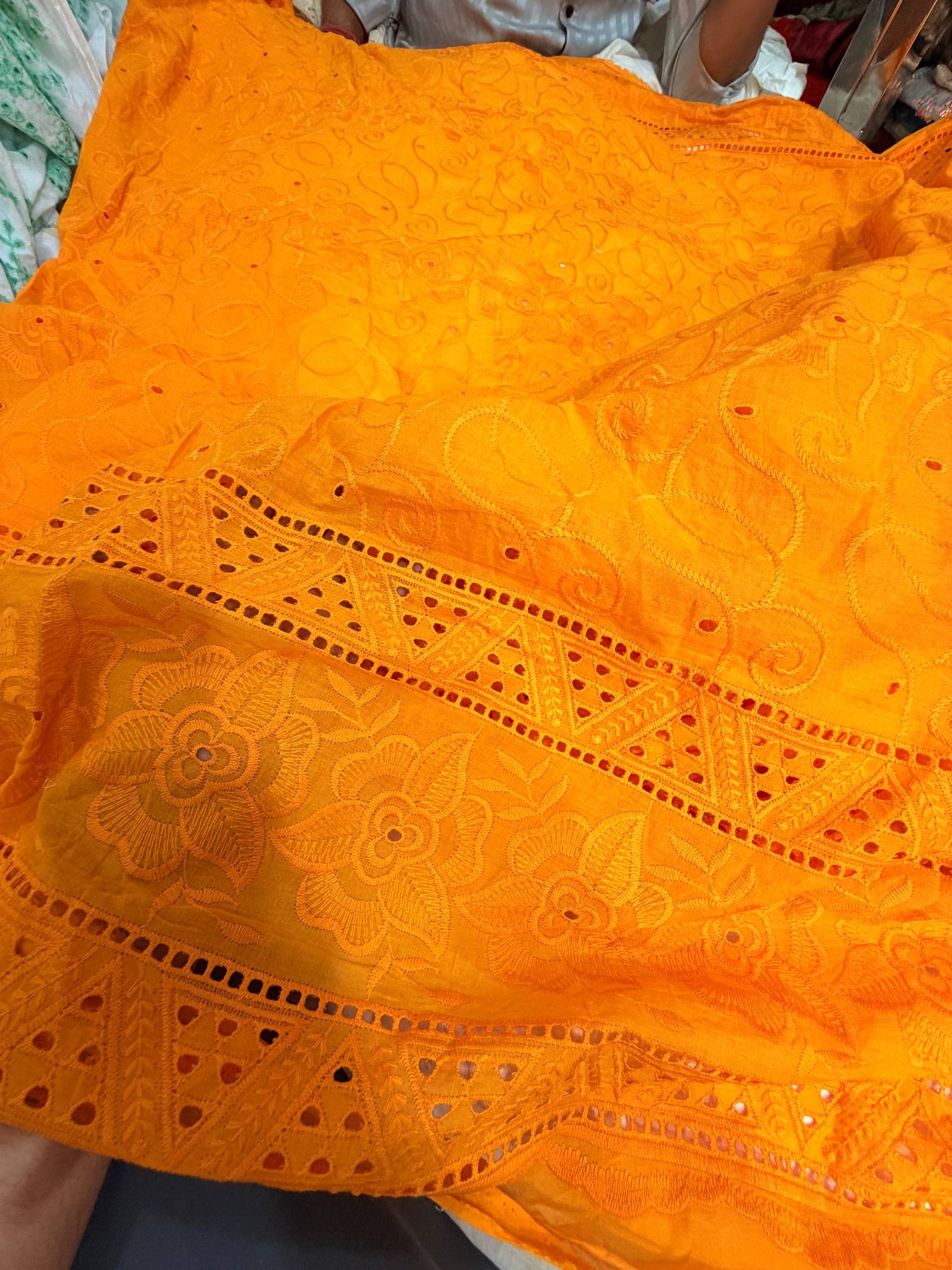 Most Premium Pure Hakuba Chikankari Cotton Fabric (Big WIDTH!!)